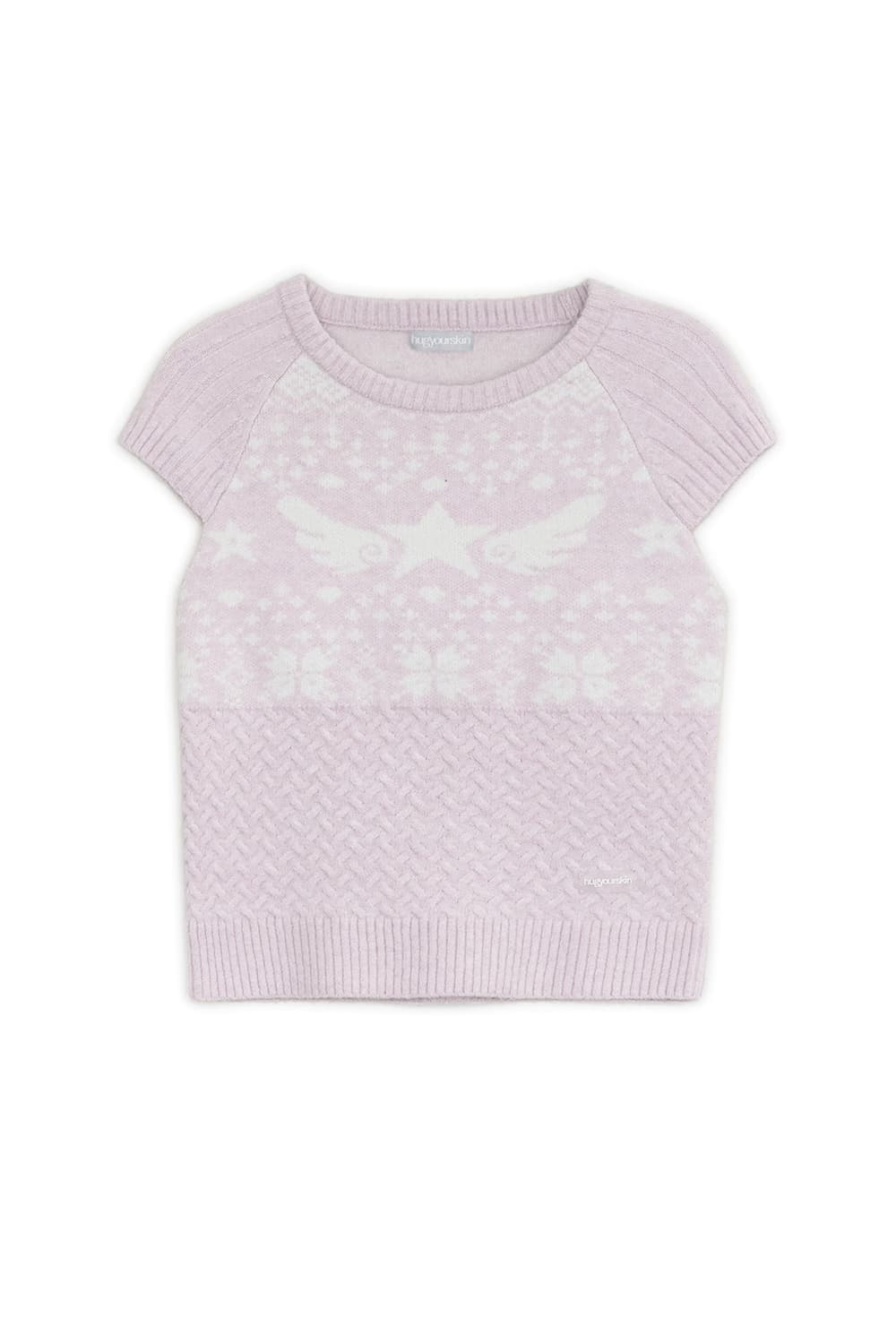 허그유어스킨 Star-wing knit top (Pink) 상품이미지1