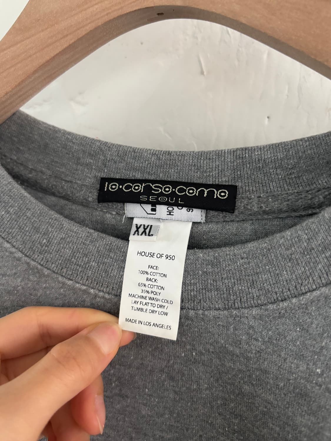 하우스 오브 950 리버스 로고 그레이 맨투맨 상품이미지5