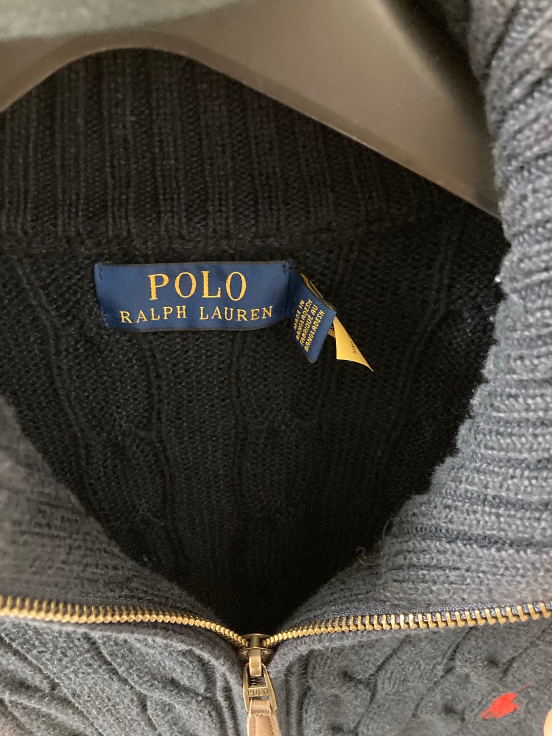 폴로 랄프로렌 케이블 풀집업 니트 S급 상품이미지3