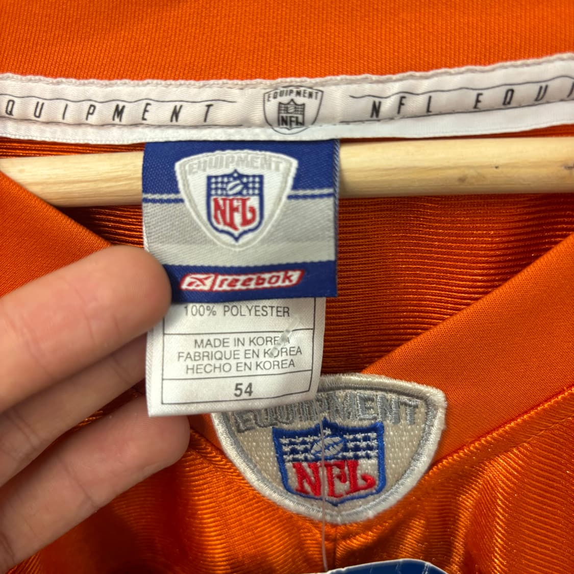 NFL X 리복 시카고 베어스 오렌지 럭비져지 2XL 상품이미지7