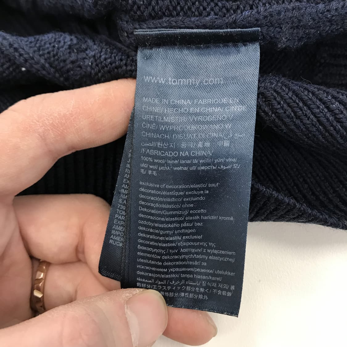 타미힐피거 울100프로 케이블니트 [XL] 상품이미지6