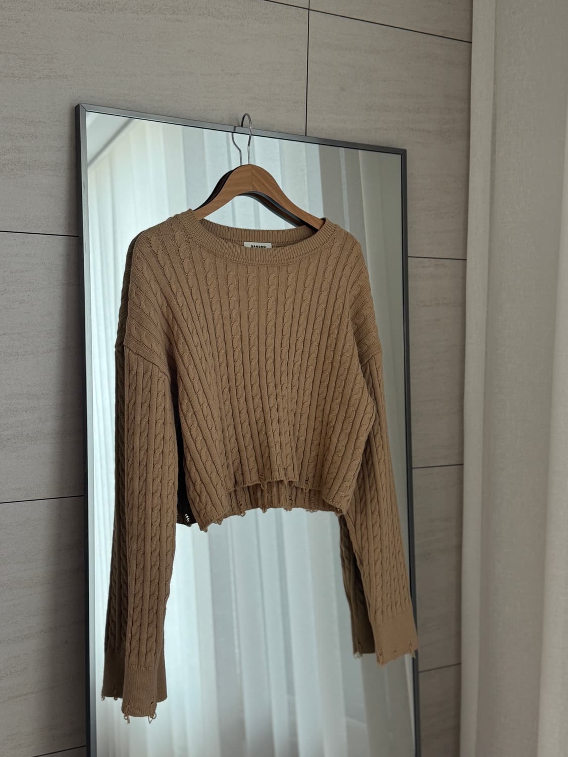 <실착 2회> 산드로(Sandro) 케이블 니트 스웨터 (36) 상품이미지4