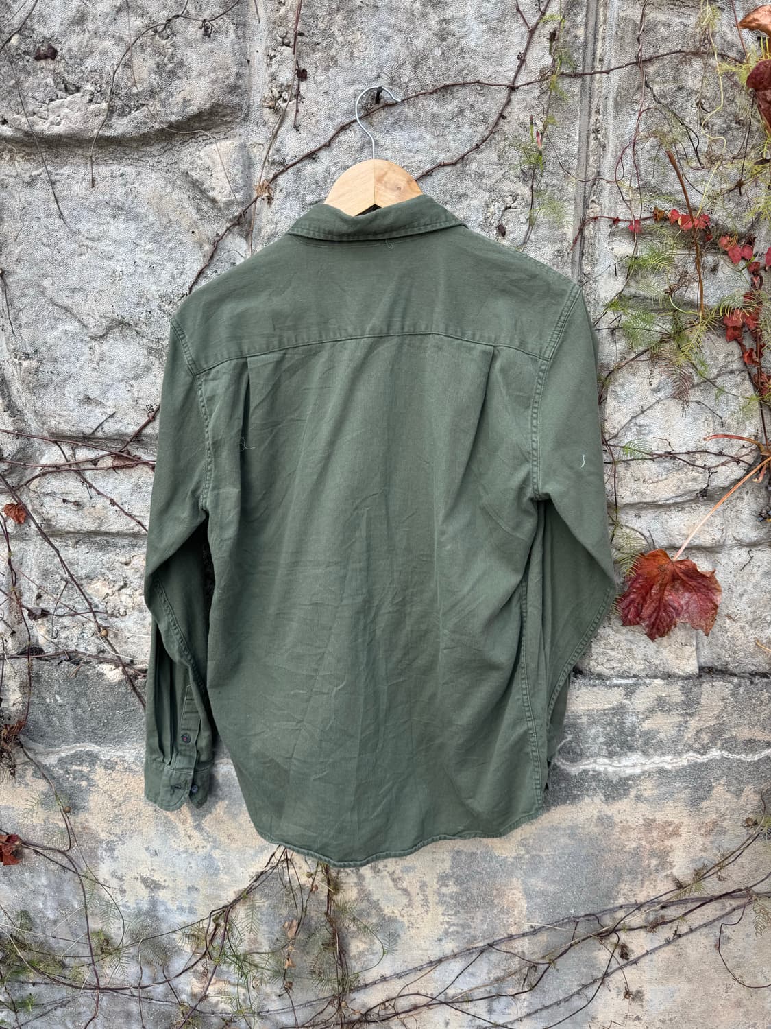 랭글러 빈티지 투포켓 워크 셔츠 카키 s 상품이미지3