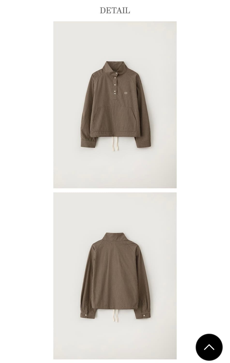 틸버 윈드 코튼 체크 셔츠(브라운) 상품이미지3