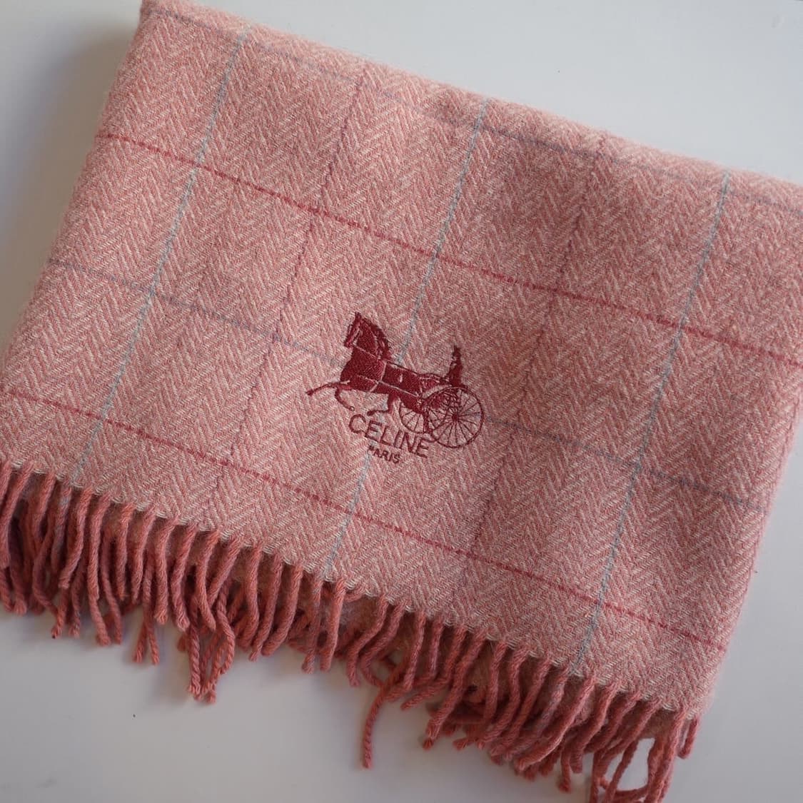 CELINE 셀린 헤링본 울 숄 상품이미지1