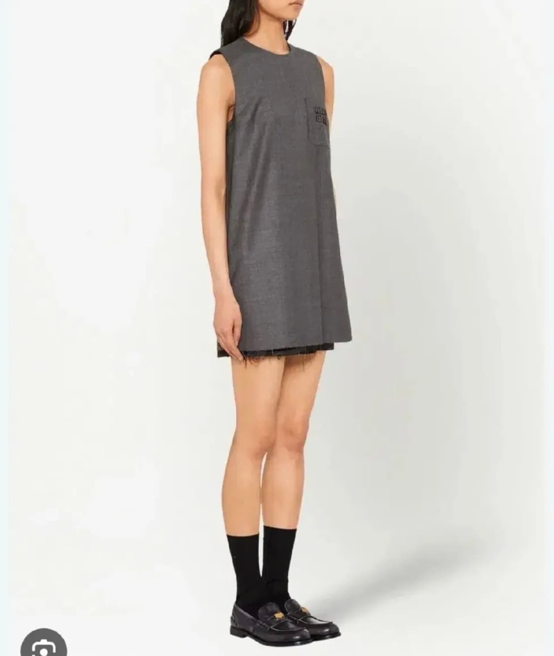 미우미우 그레이 민소매 원피스 상품이미지2
