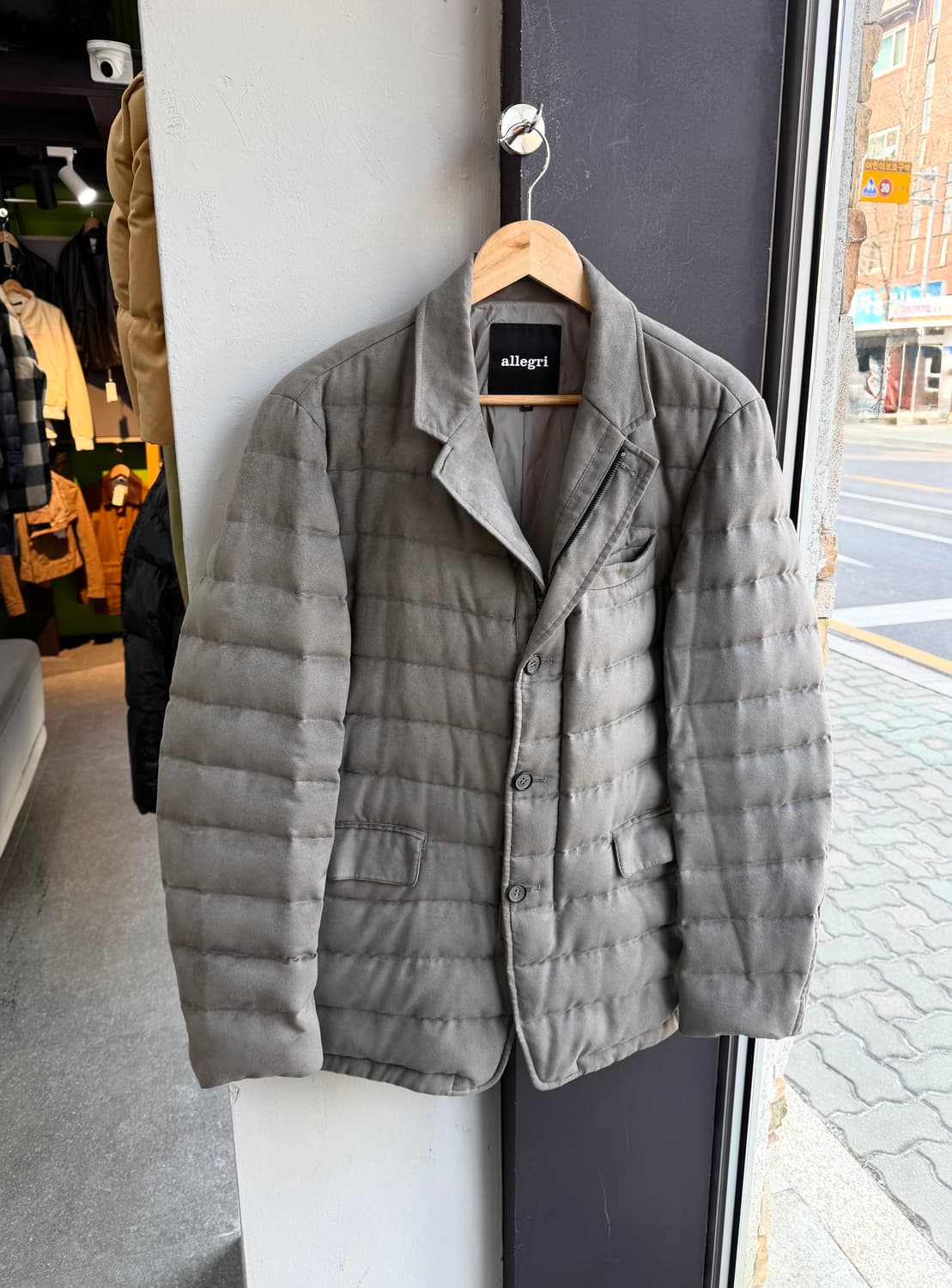 50/ 알레그리 구스다운 스웨이드 패딩코트 상품이미지2