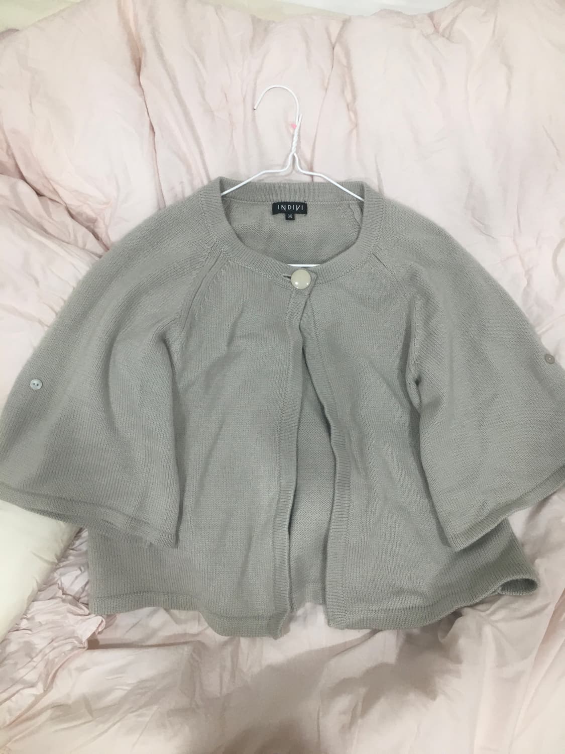 모리걸 빈티지 가오리핏 바선생 그레이 가디건 상품이미지1