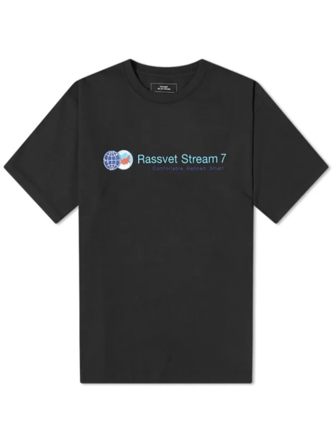 라스벳 PACCBet Steam7 프린트 로고 반팔 블랙 상품이미지1