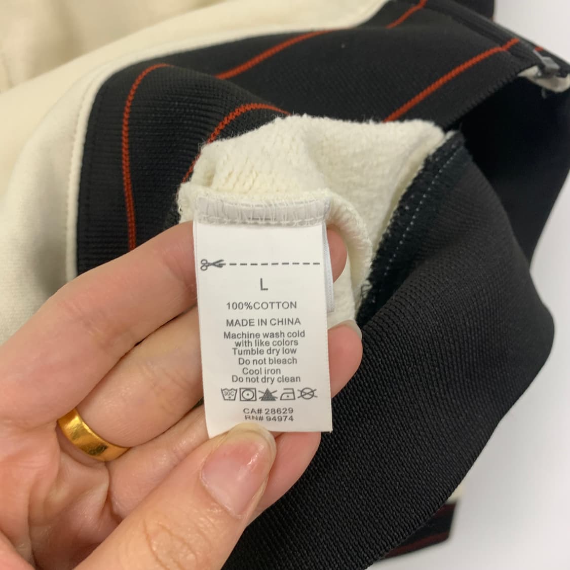 스투시 암로고 아이보리 코튼 집업 상품이미지5