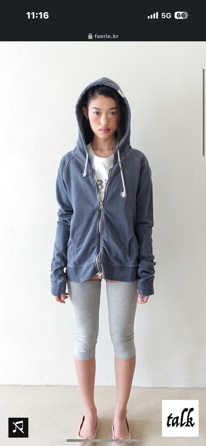 샵페어리 washed lily hoodie (purple blue) 상품이미지1