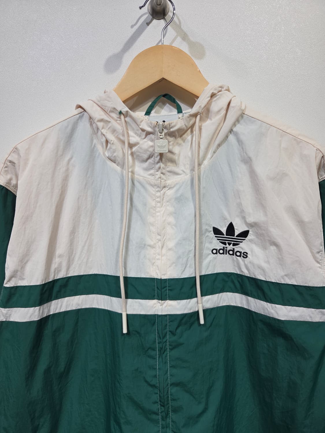 아디다스 오리지널스 컬러블록 윈드브레이커 그린 상품이미지3