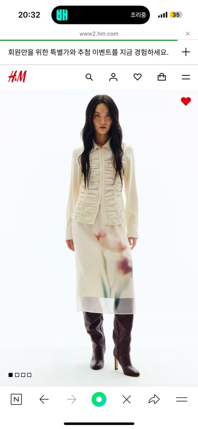 택O 새 상품 h&m 미디 스커트 38사이즈 상품이미지4