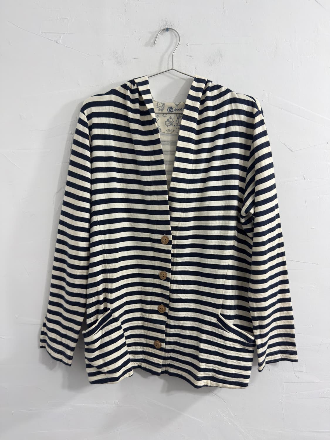good day stripe hood cardigan 상품이미지1
