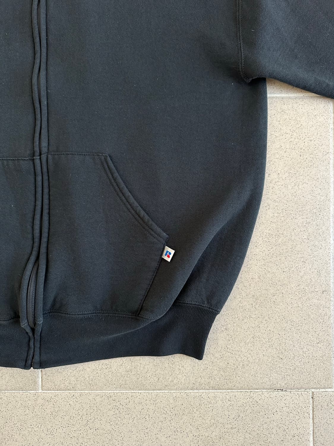 90s 빈티지 러셀 후드집업 블랙 XL 상품이미지3