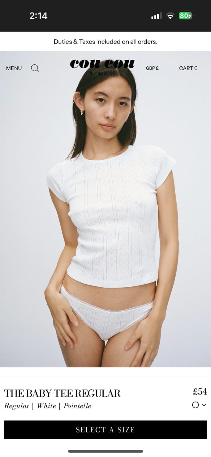 Cou cou intimates 쿠쿠인티메이트 베이비 티셔츠 상품이미지2