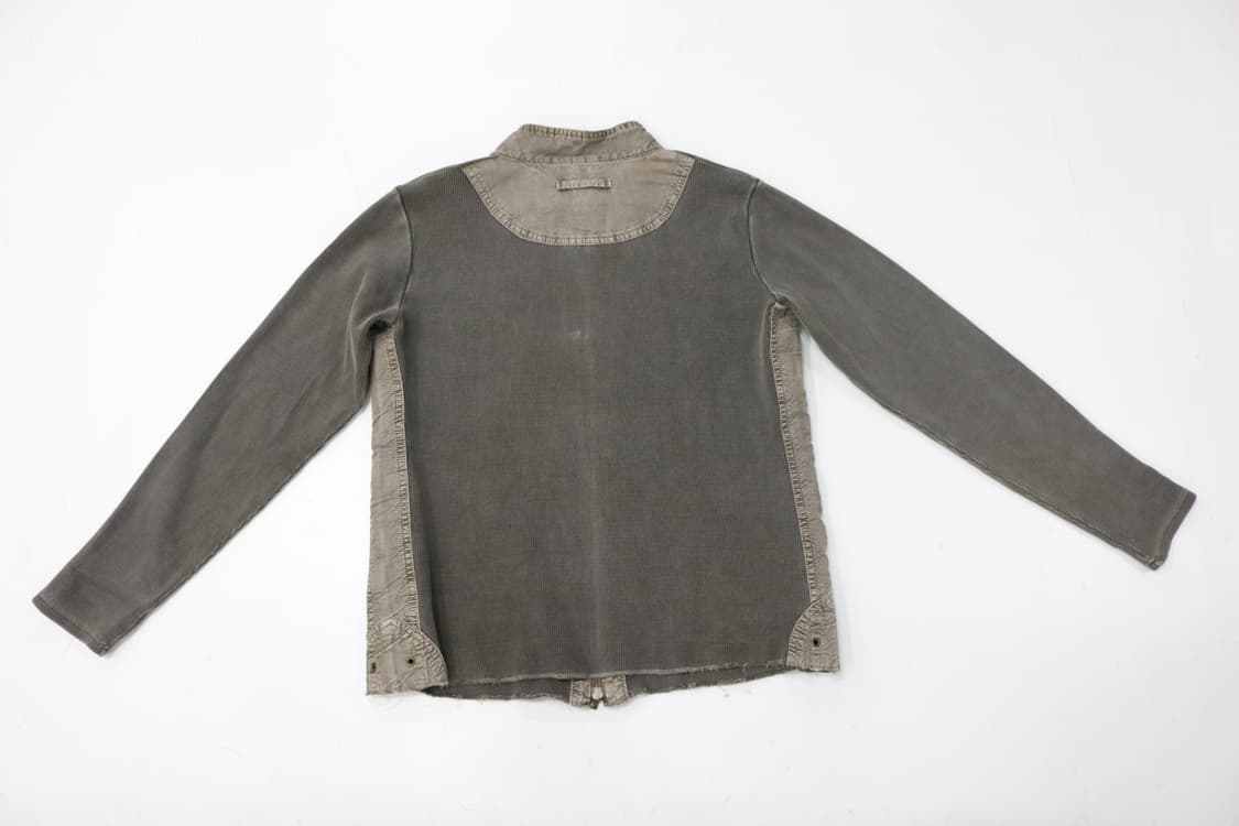 빈티지 카키 그레이 코듀로이 믹스 밀리터리 집업 자켓 (L) 상품이미지7