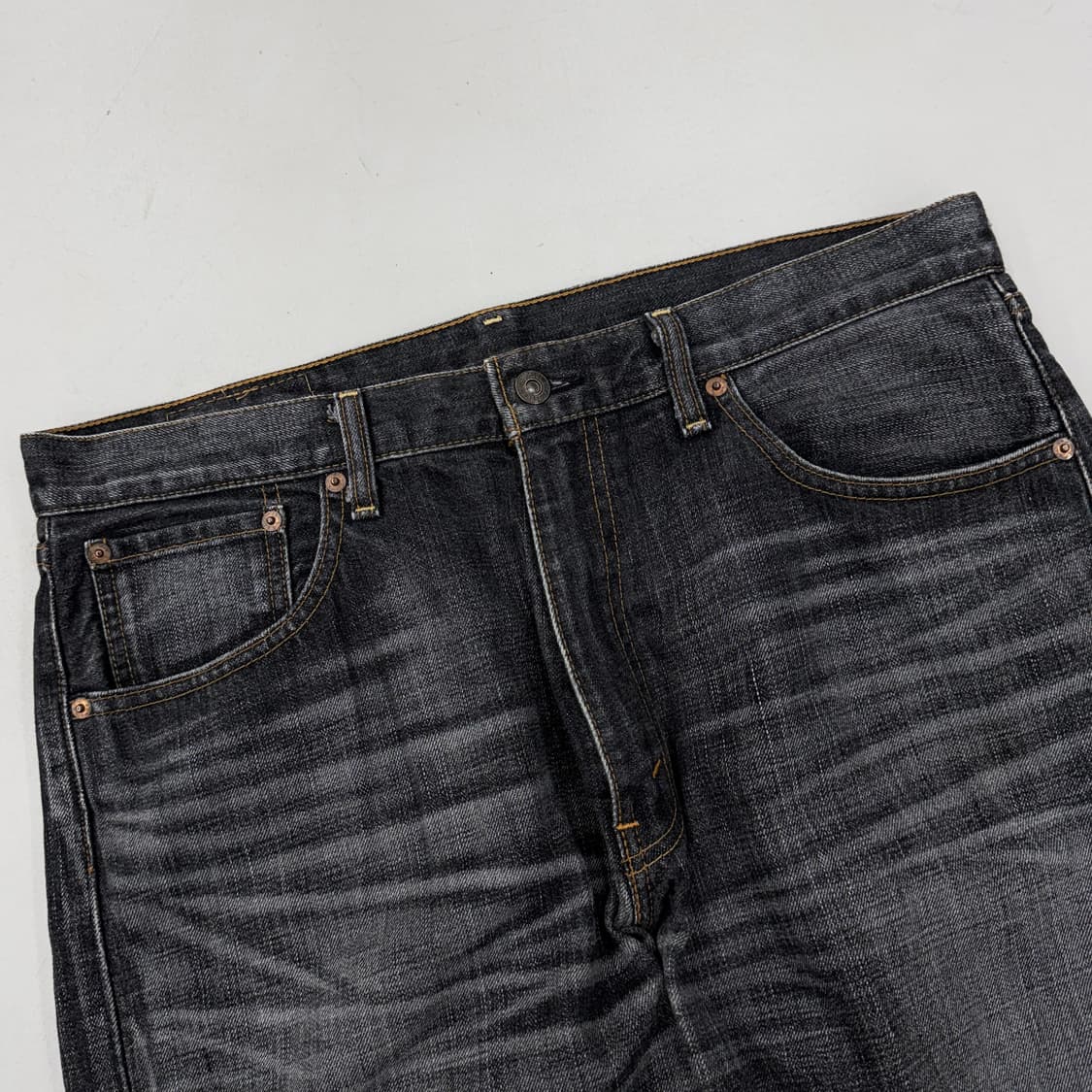 리바이스 00s 제팬 503 흑청 와이드 데님팬츠 상품이미지4