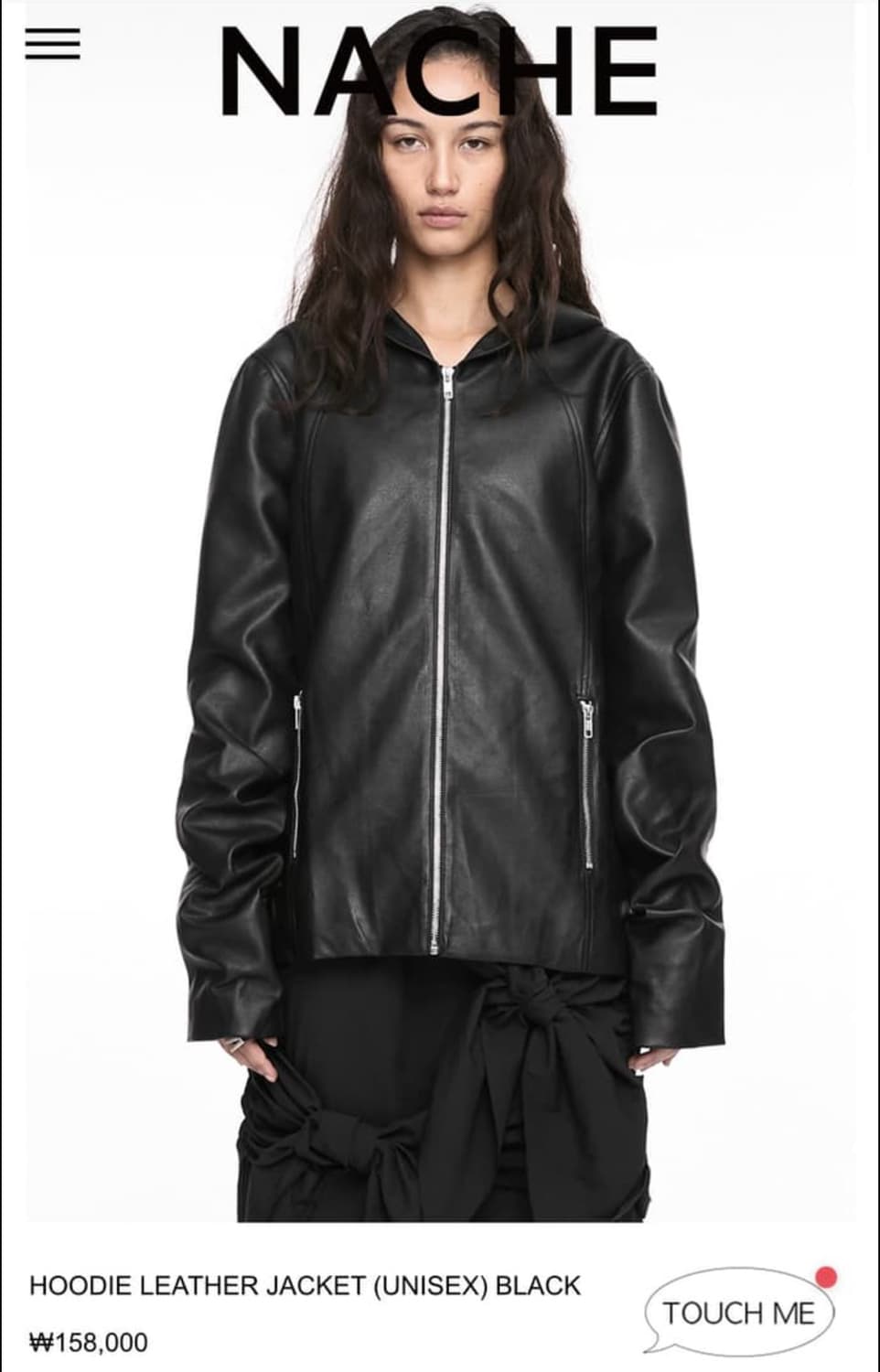 (구해요) 나체 후드 레더 자켓 1사이즈 구해요 상품이미지1