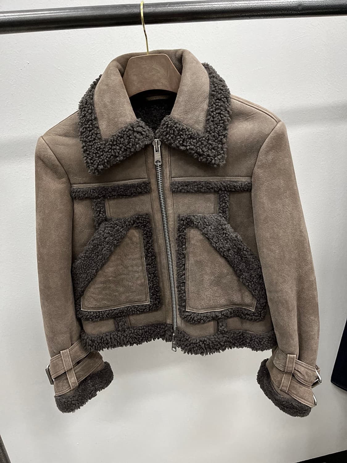 여) 올세인츠 램스킨 숏 무스탕  상품이미지4