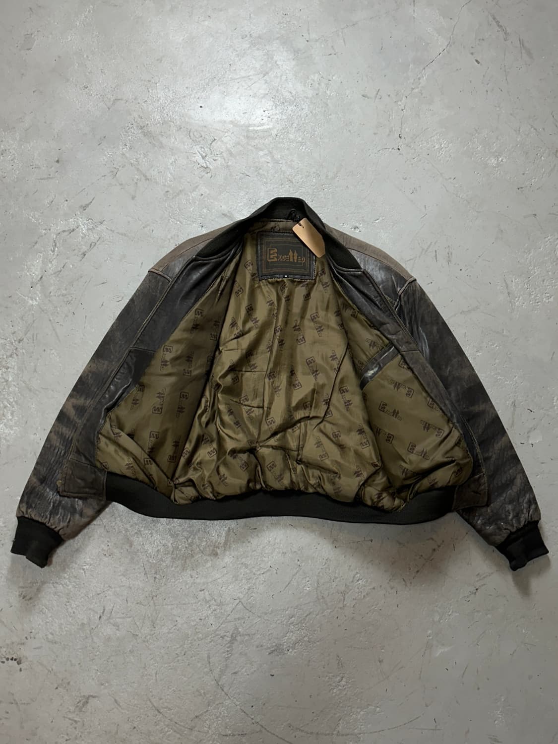 80's 빈티지 엑셀드 디스 레더 봄버 자켓 빈티지 레더자켓 상품이미지7