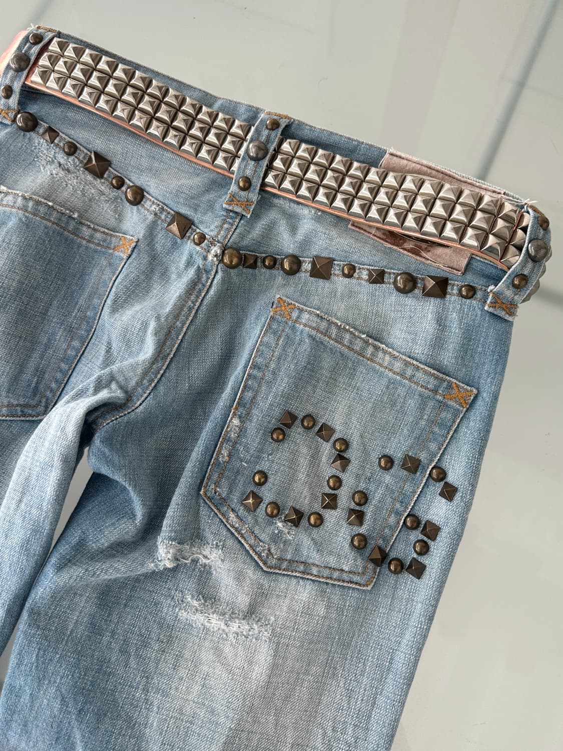 러버보이 스터드 레더 벨트 상품이미지2