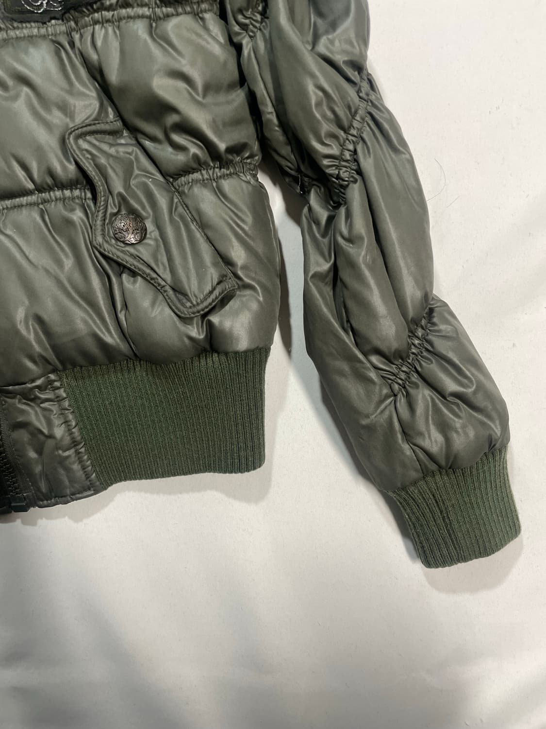 리얼 라쿤 울프죠 딱붙 퍼 후드 봄버 상품이미지7