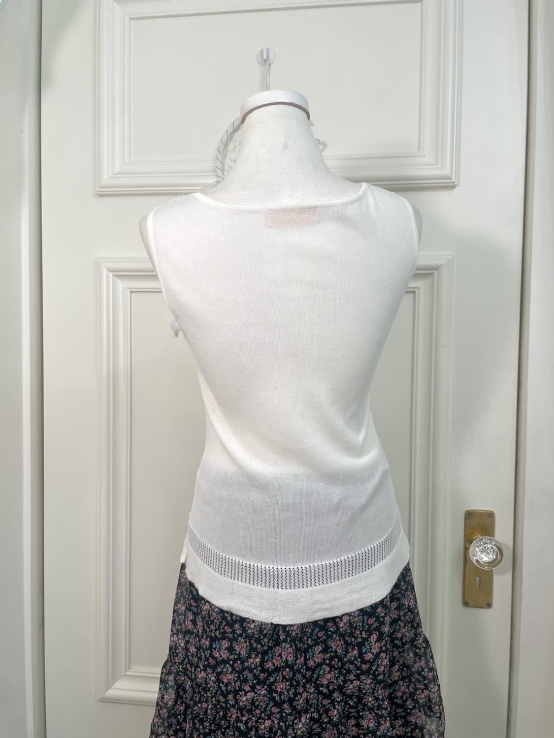 ivory crystal button pleats cardigan&bas 상품이미지9
