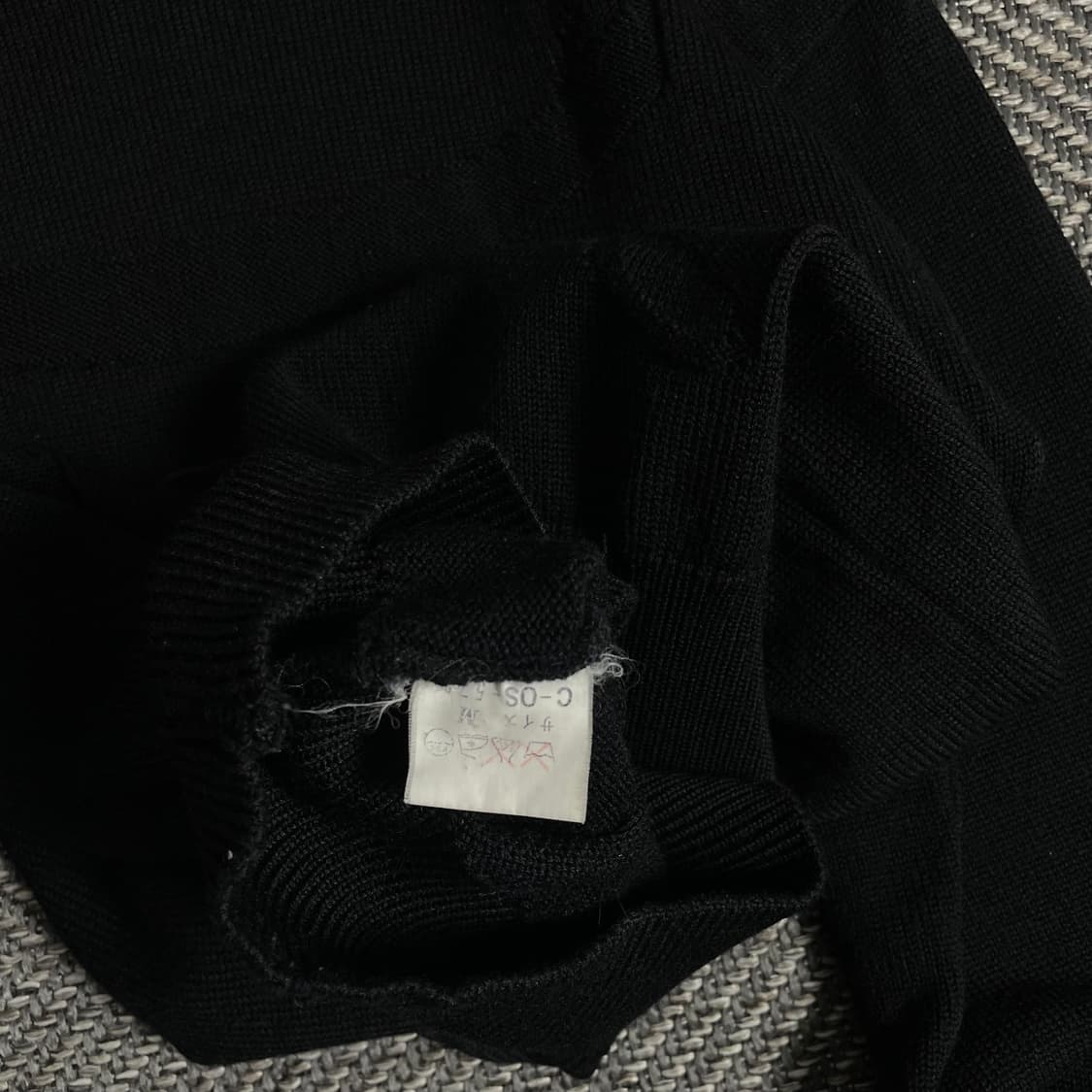 90s 발렌시아가 아카이브 빅로고 니트 블랙y 3629 상품이미지7