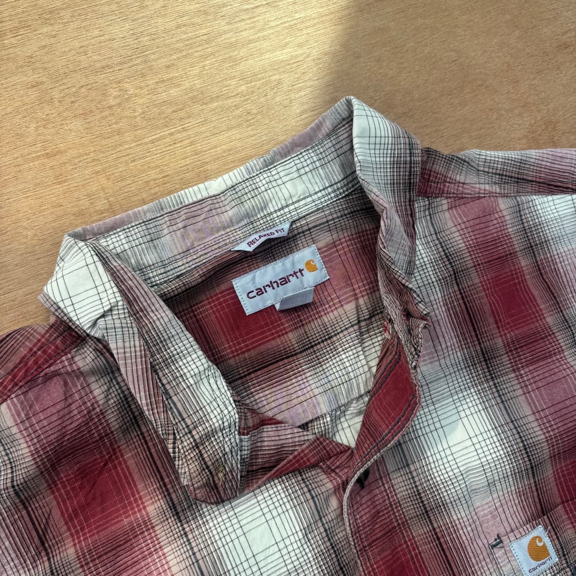  Carhartt Vintage Red Plaid Work Shirt   상품이미지5