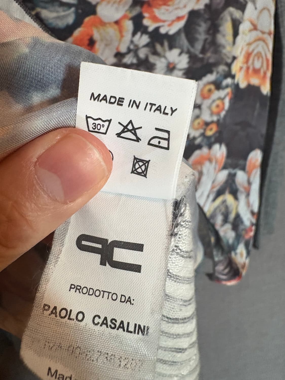 파올로 까사리니 PAOLO CASALINI 여성 회색 꽃무늬 티셔츠 상품이미지7