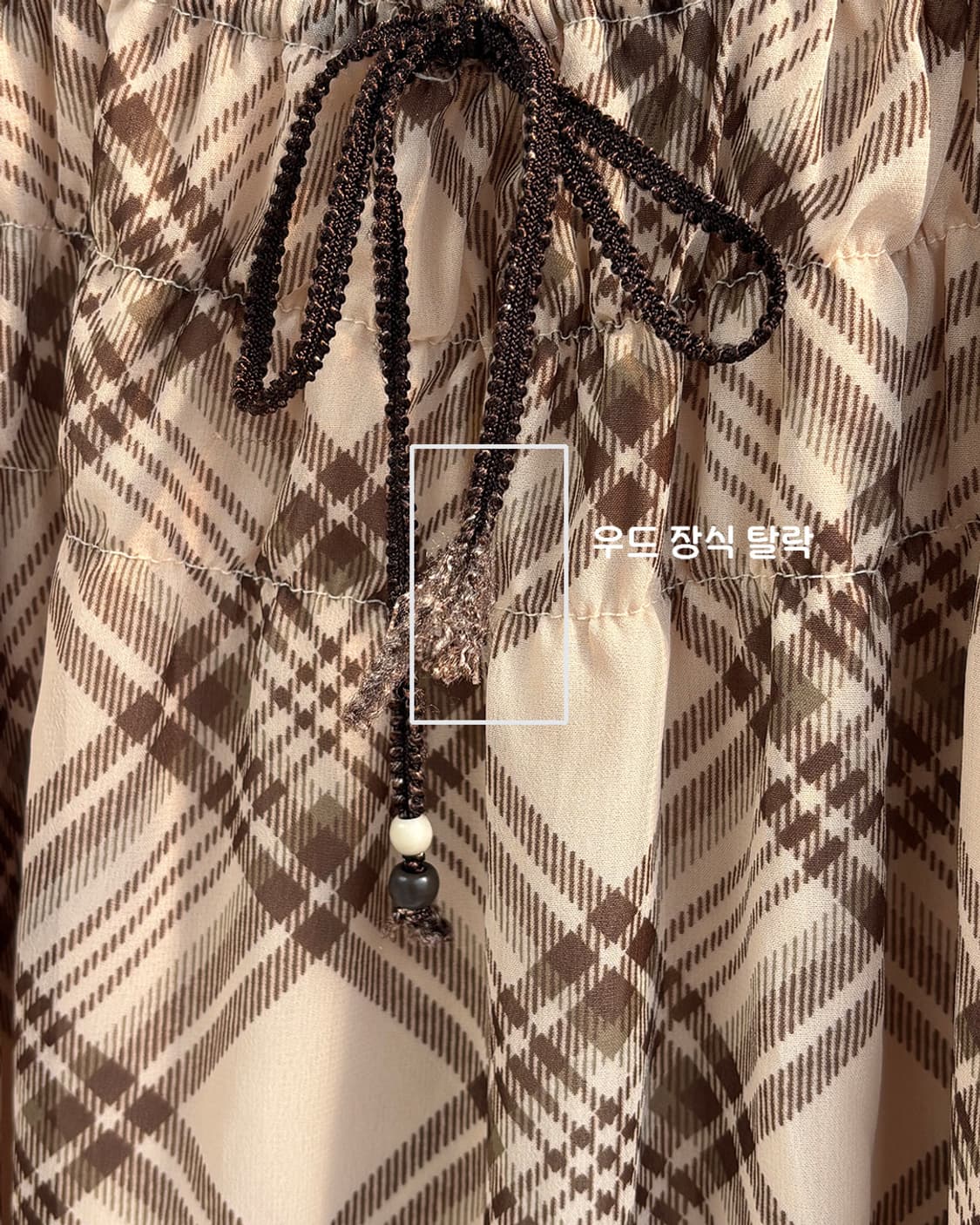 pozzetta 너드 바이러스 체크 롱 반팔 블라우스 상품이미지7