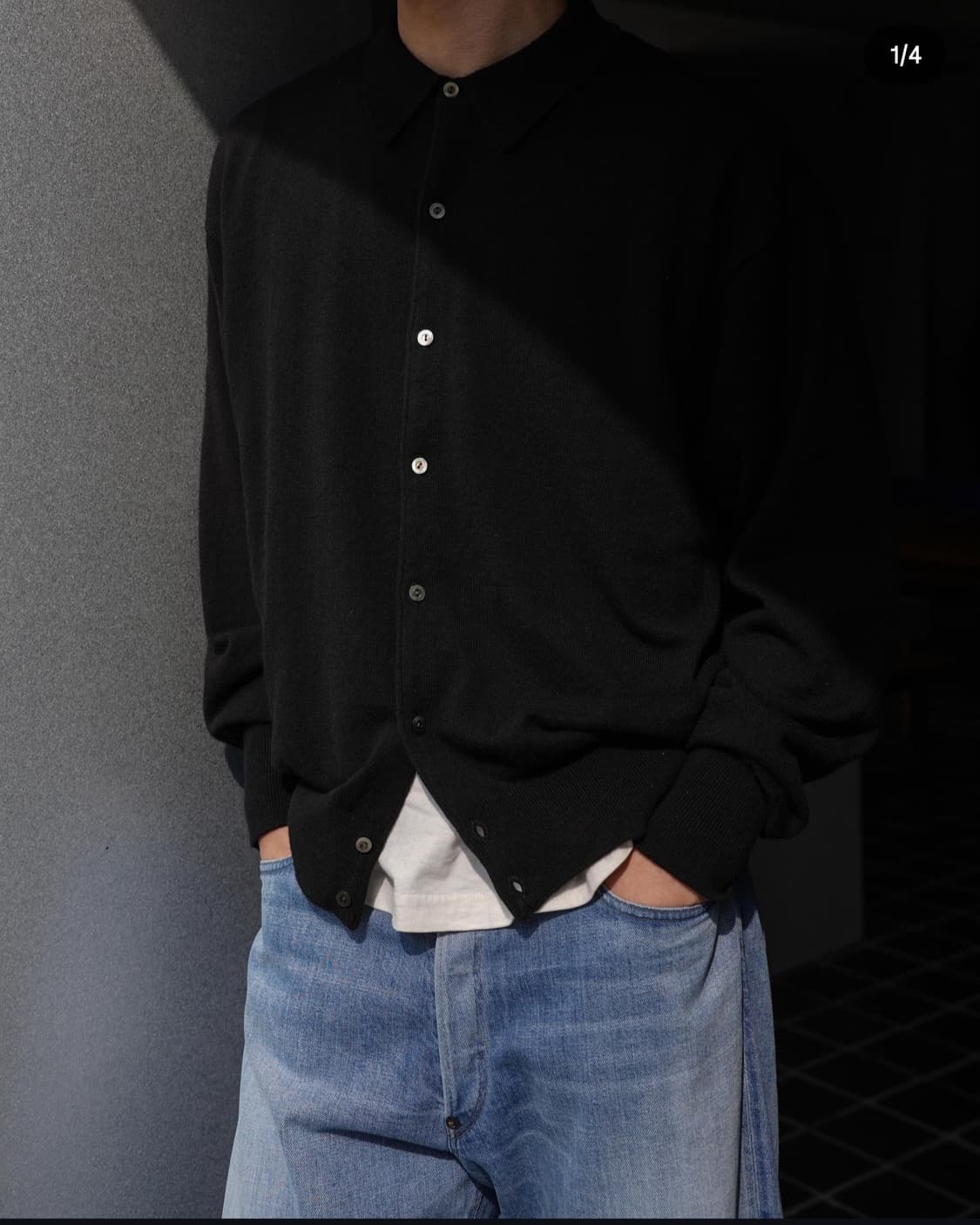 헤릴 어드레서 별주 폴로 가디건 블랙 0 size 상품이미지2