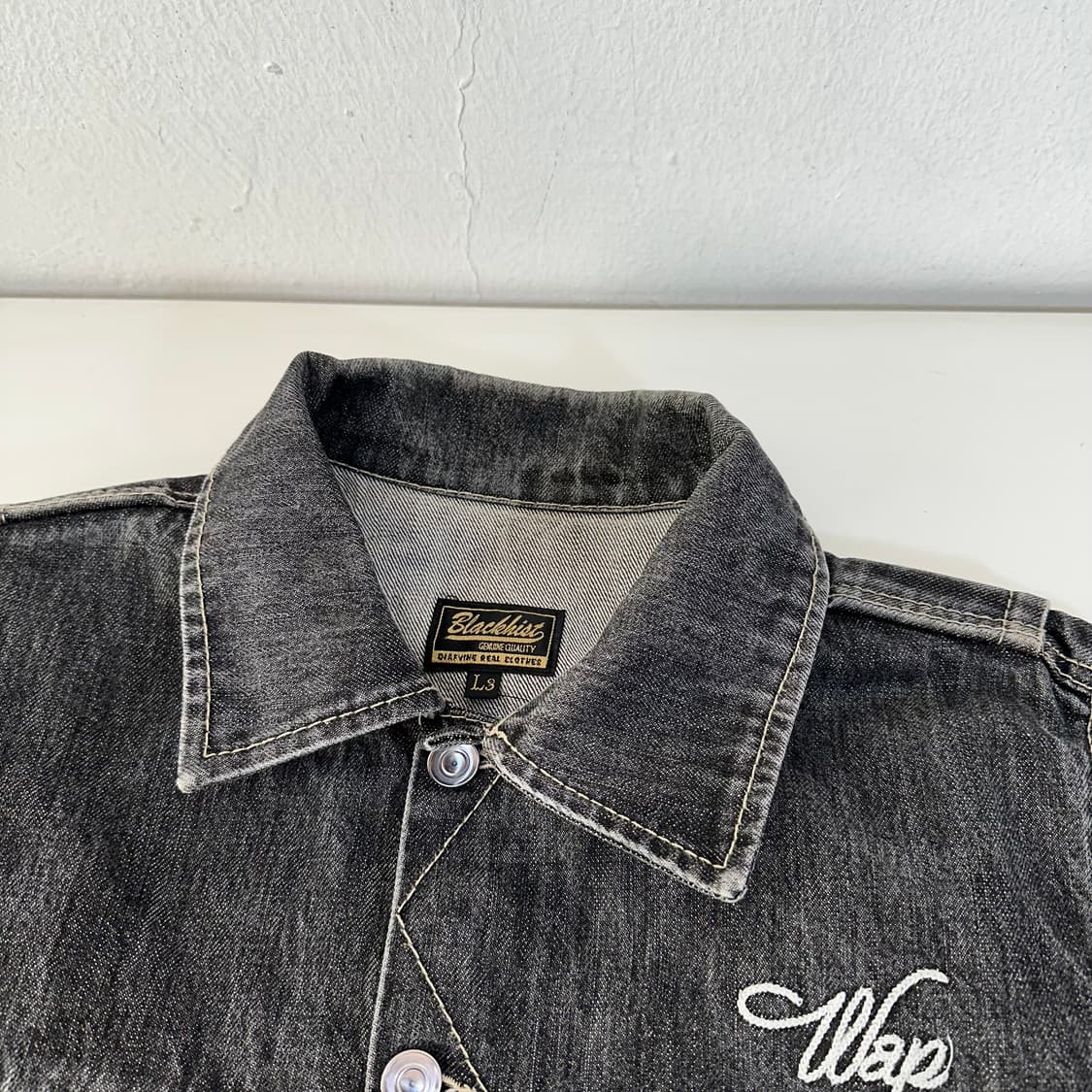 M 95 디아프바인 그레이워시드 워크웨어 데님 트러커자켓 상품이미지4