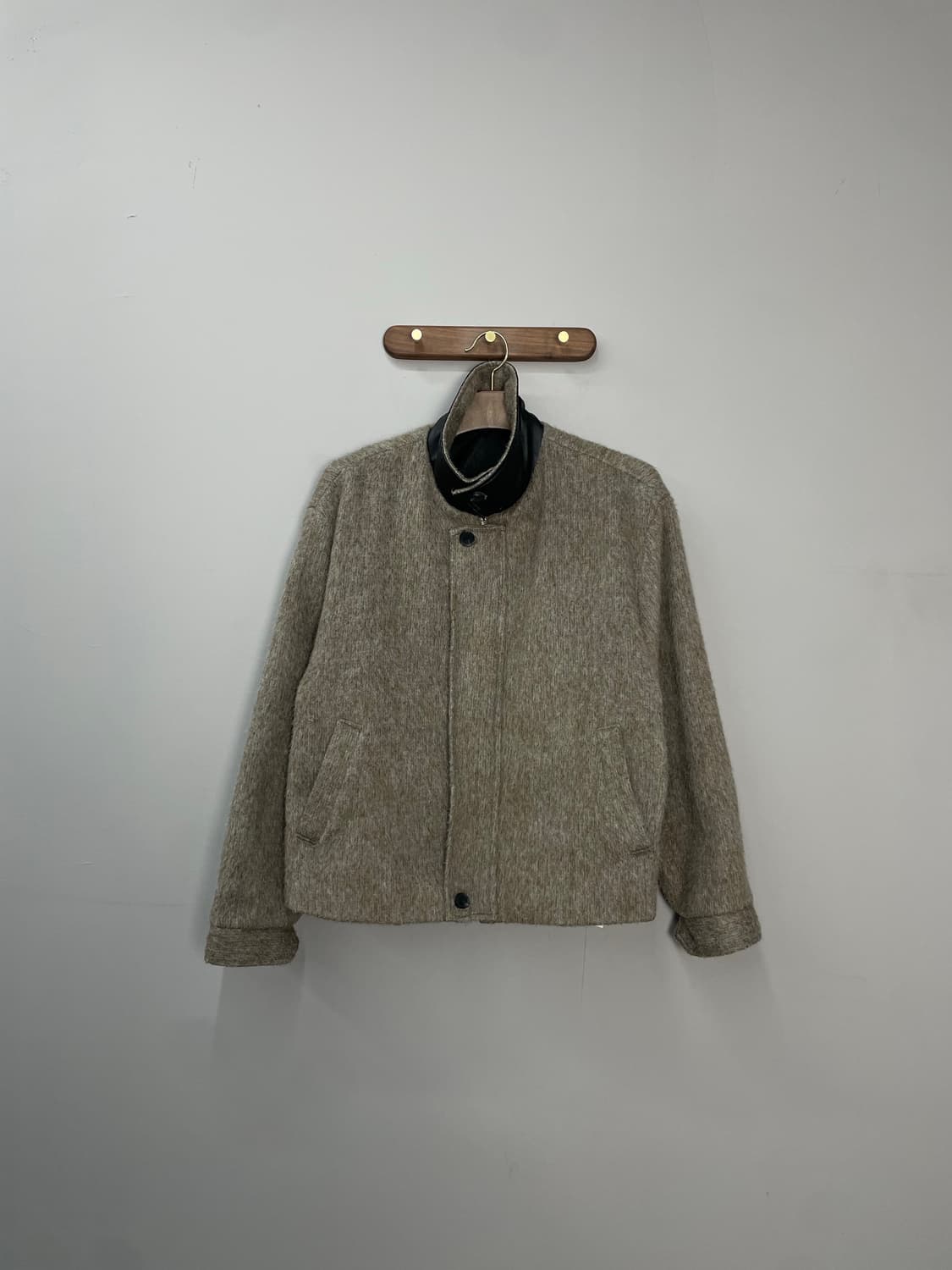 빈티지 울 레더넥 하프 자켓 H1003 상품이미지2