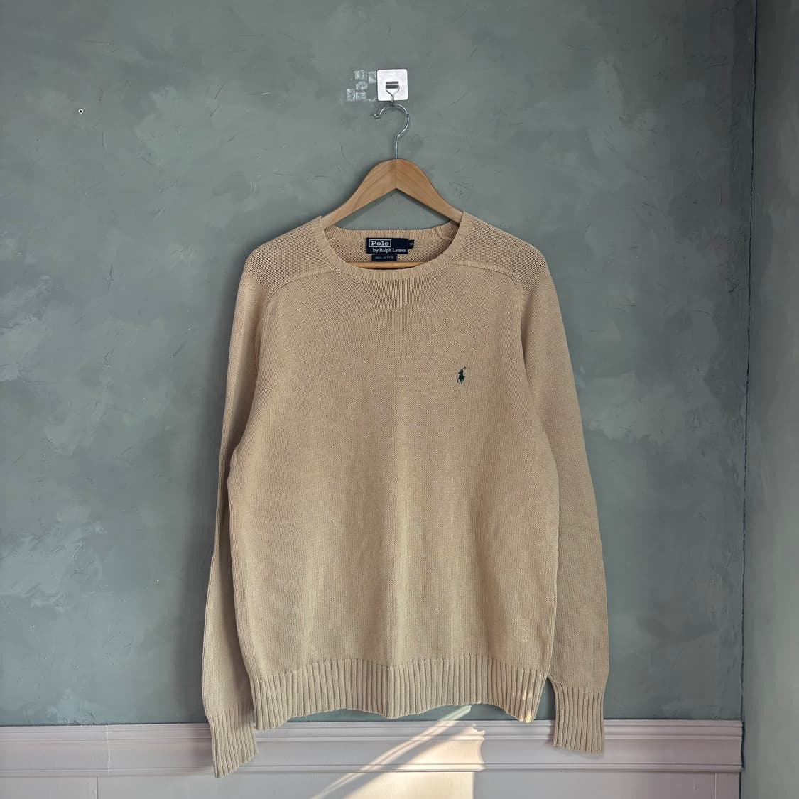 폴로 랄프로렌 라운드넥 니트 카멜 베이지 상품이미지1