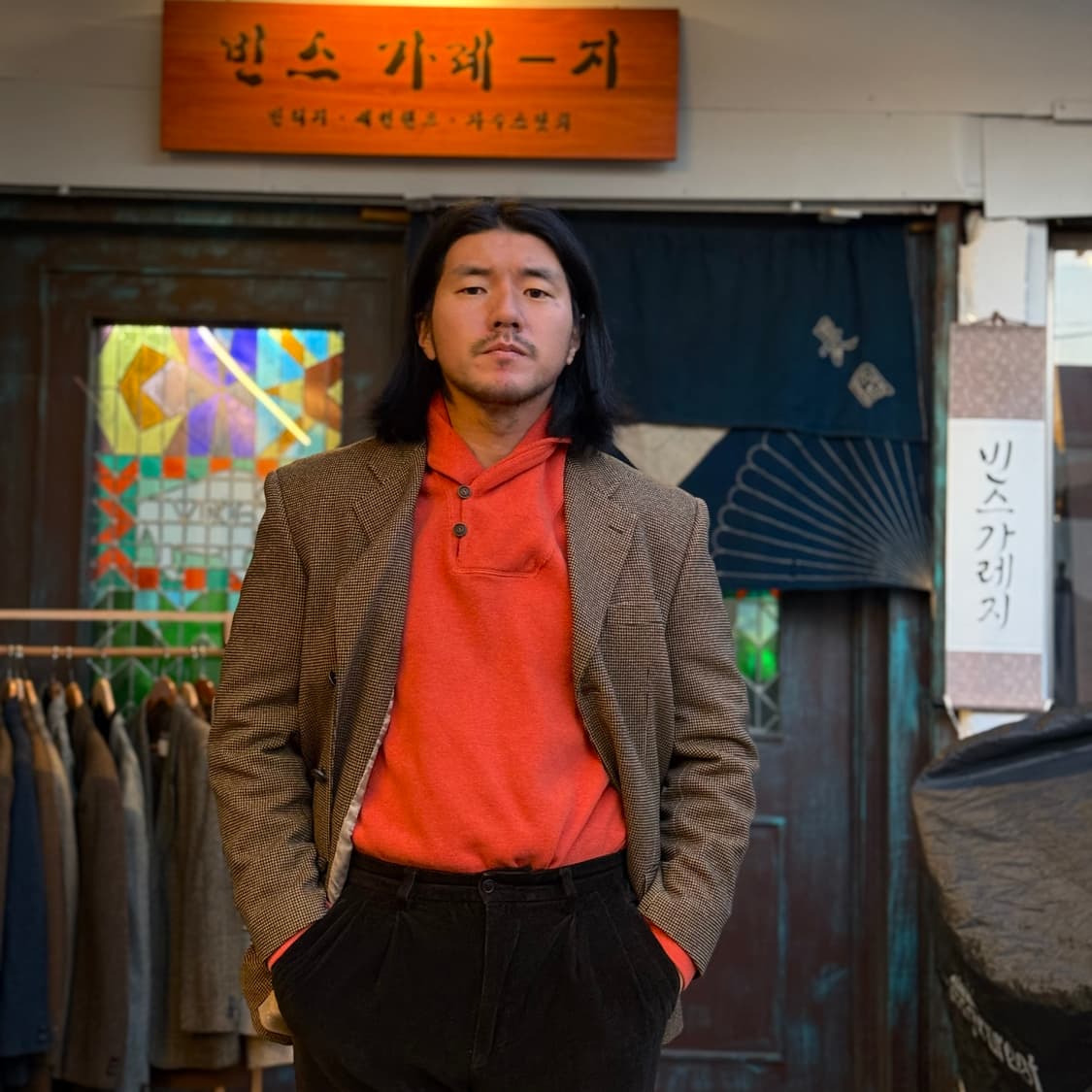 Basso 울 체크 자켓 상품이미지8