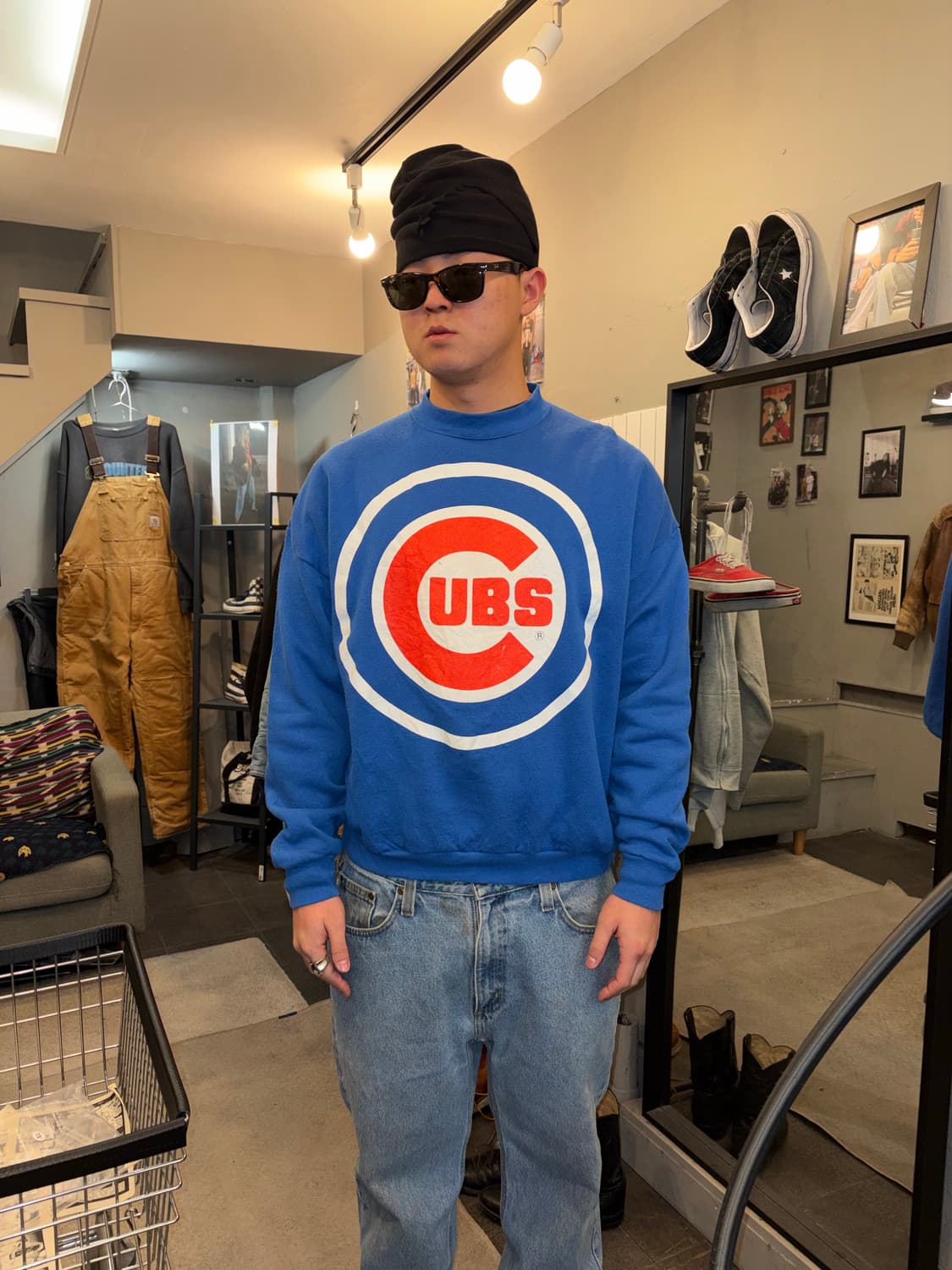 90’s UBS Chicago Cubs logo print sweats 상품이미지3