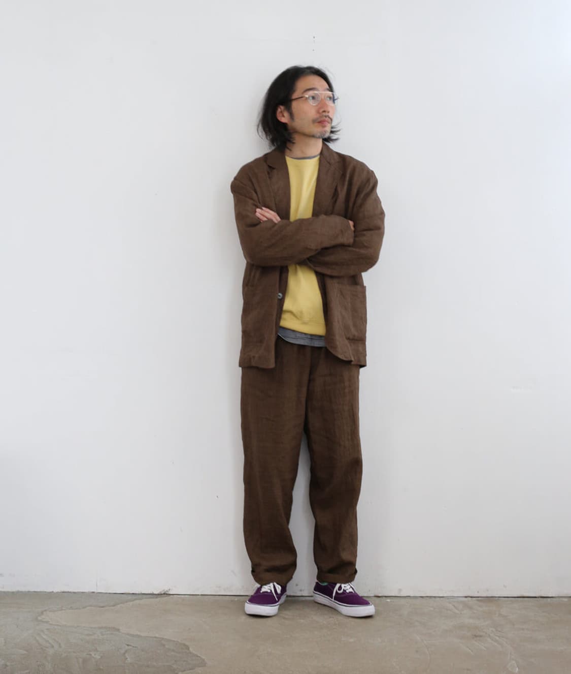 [2] 일레브 린넨 포플린 트라우저 브라운 상품이미지7