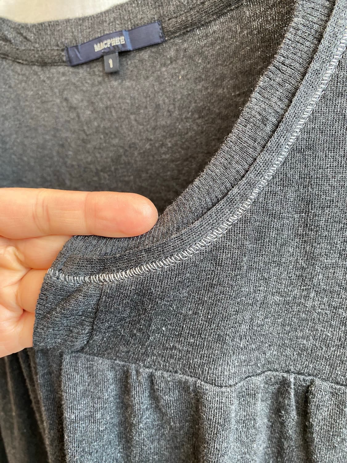 MACPHEE 차콜 니트탑(S) 상품이미지6