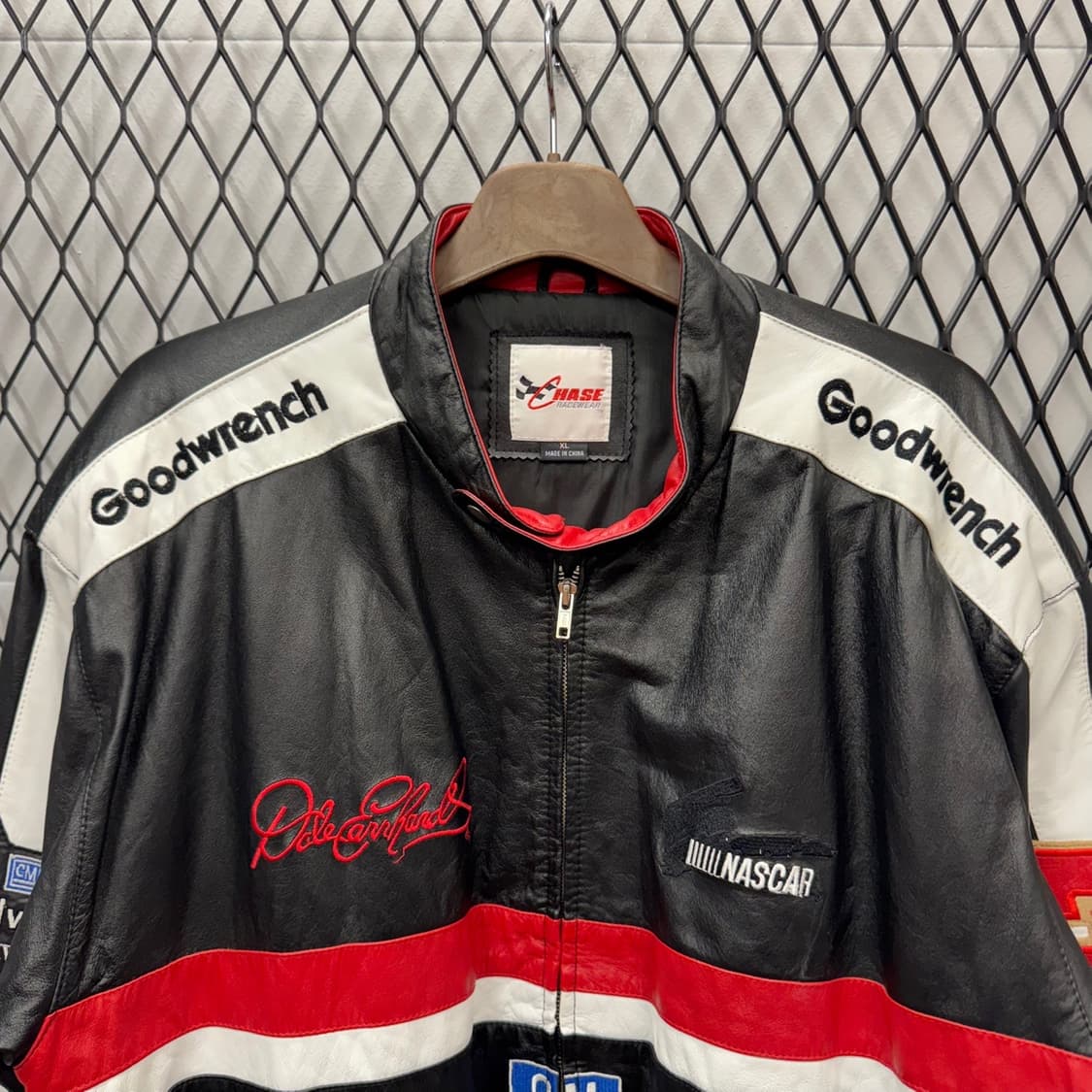 90s 바시티자켓 체이스 레이스웨어 데일 언하트 나스카 블랙 레드 상품이미지3