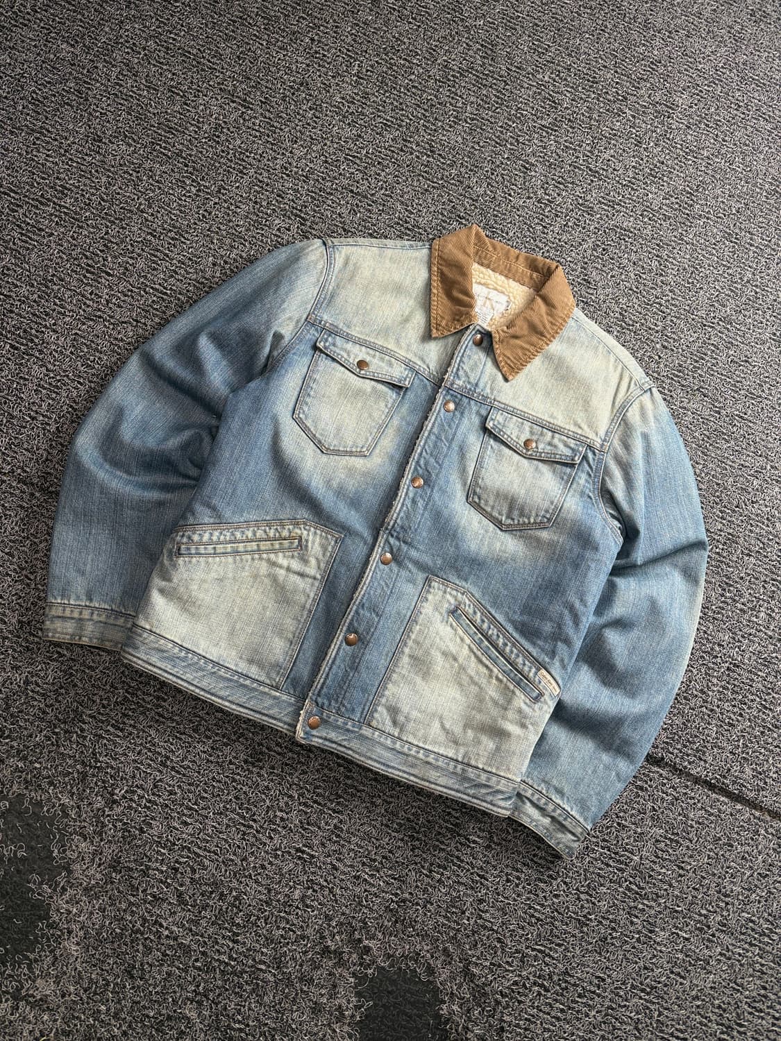 캘빈클라인 코듀로이 카라 데님 트러커 워크 자켓 3412 상품이미지1