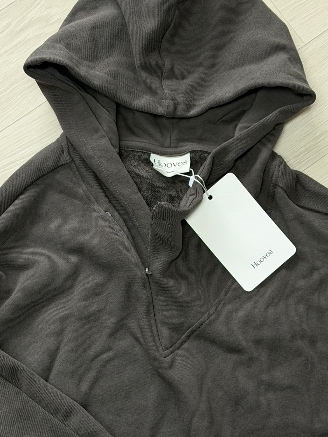 후브스 사선 디테일 후드 새상품 상품이미지3