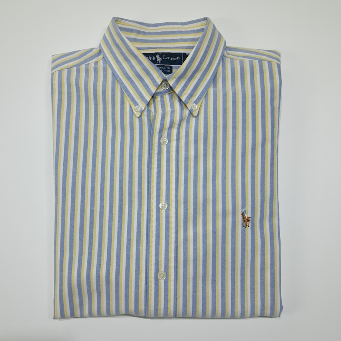 CL617 XL 폴로 90s 프레피 스트라이프 버튼다운 블루 셔츠 남방 상품이미지7