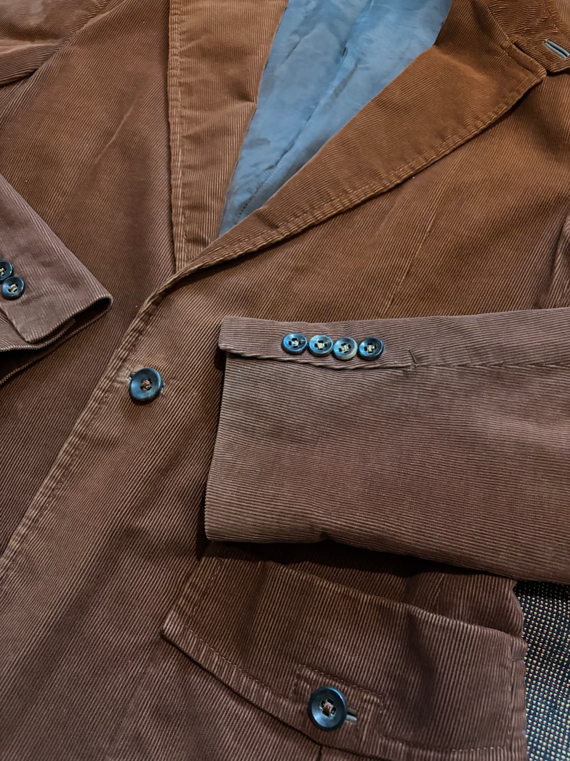 100) 타임옴므 코듀로이 블레이저 자켓 브라운 상품이미지4