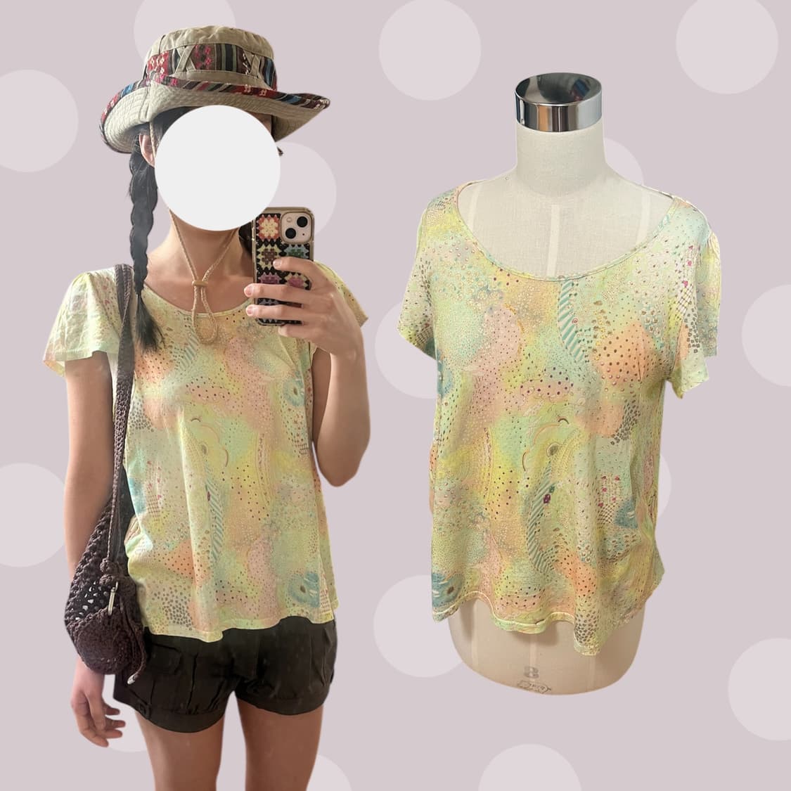 모리걸 수채화 연노랑 블라우스 상품이미지2