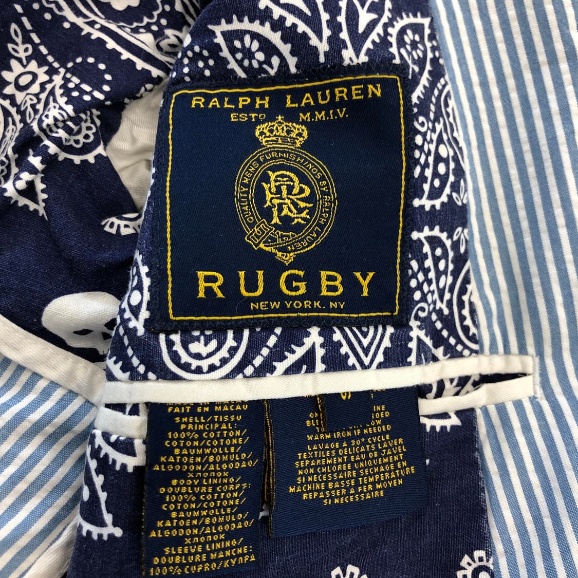 폴로 랄프로렌 시어서커 자켓 S 상품이미지6