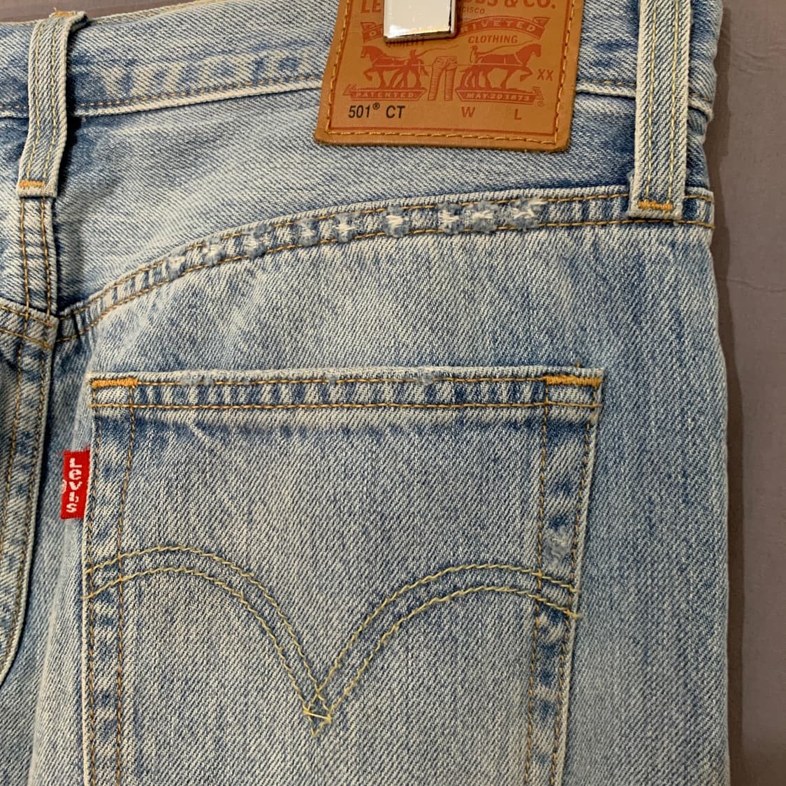 26인치 리바이스 501 데미지 디스트로이드 데님 청바지 상품이미지3