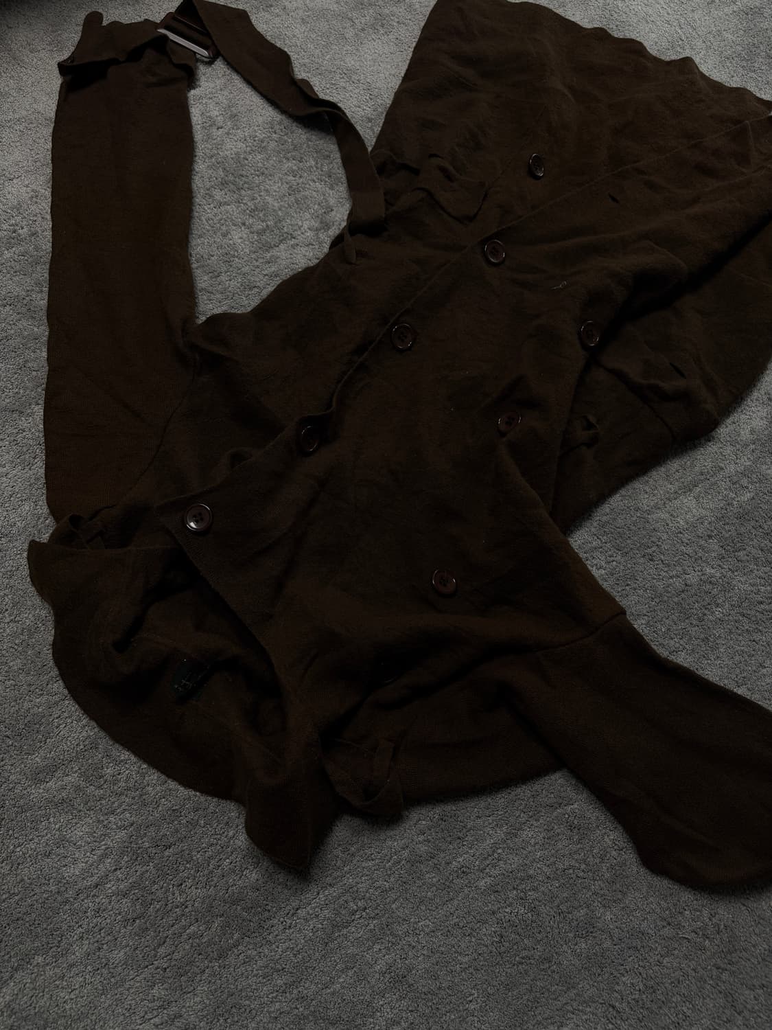 Vintage 00's vkei mood knit trench  상품이미지4