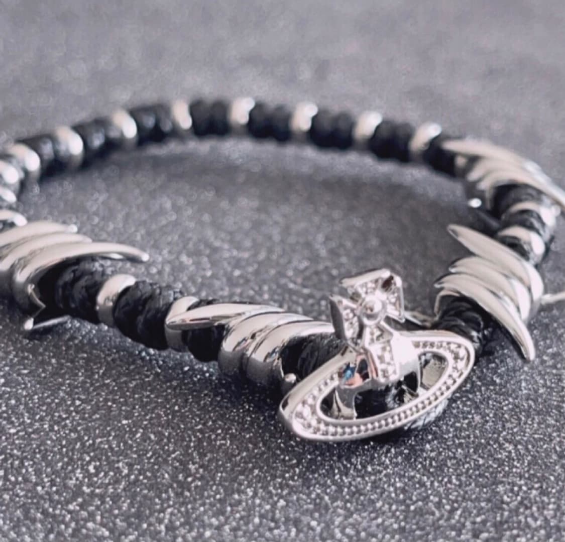 비비안웨스트우드 아카이브orb 쇠사슬 레더 체인 브레이슬릿 팔찌 상품이미지1